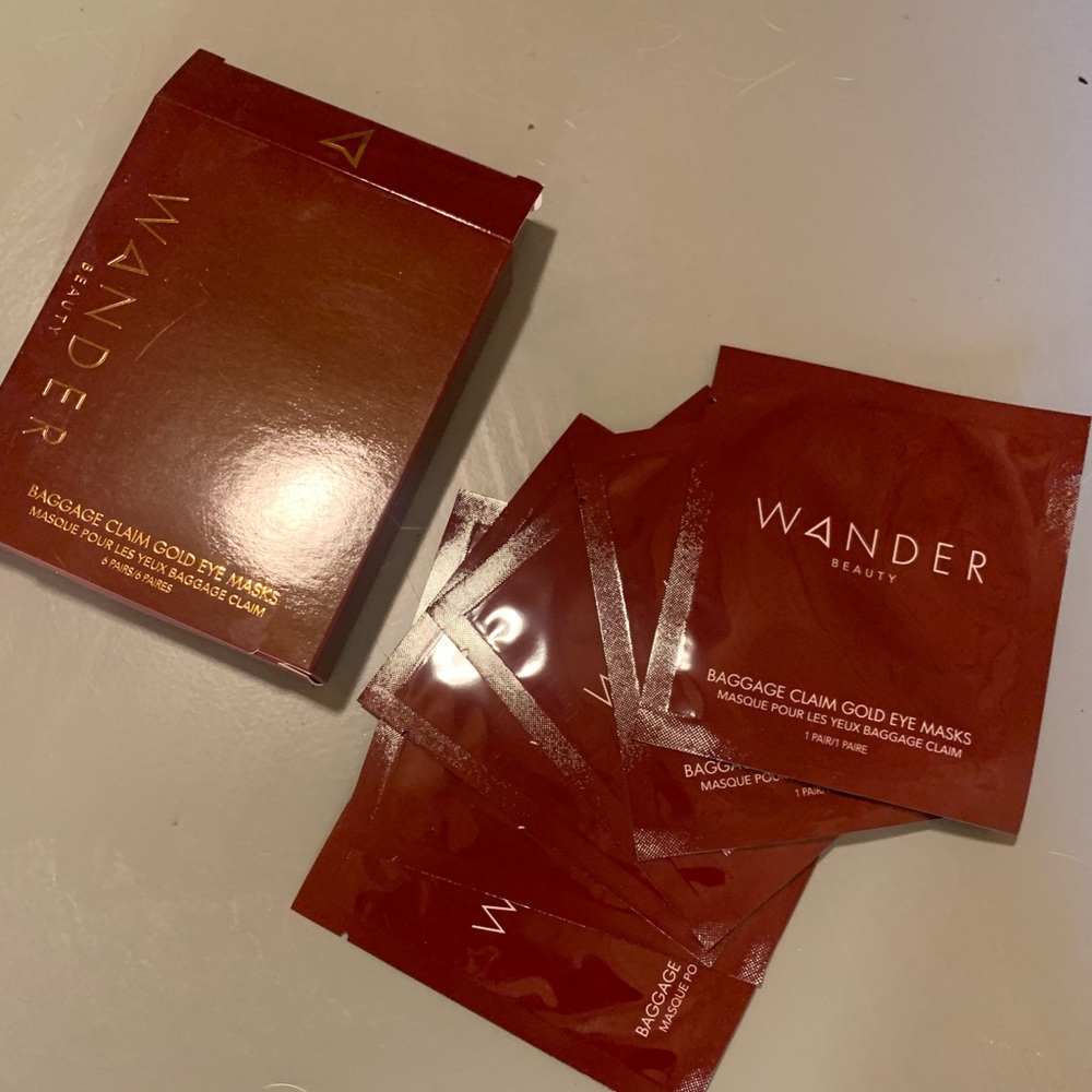 Wander Beauty Baggage Claim 6 Gold Eye Masks